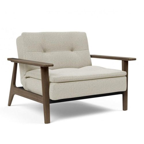 Innovation Living Fauteuil Design Dublexo Frej Mixed Dance Natural Convertible Lit 90*115 Cm Piétement Chêne Fumé