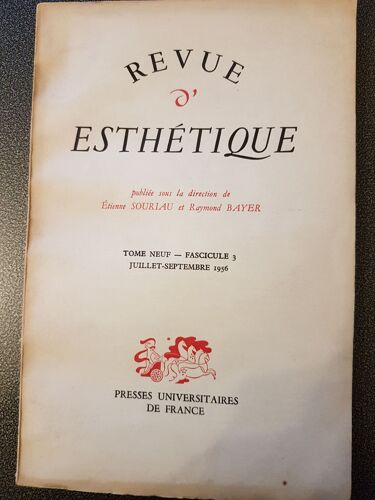 Revue D'esthétique Tome Neuf Fascicule 3 Juillet Septembre 1956 Puf