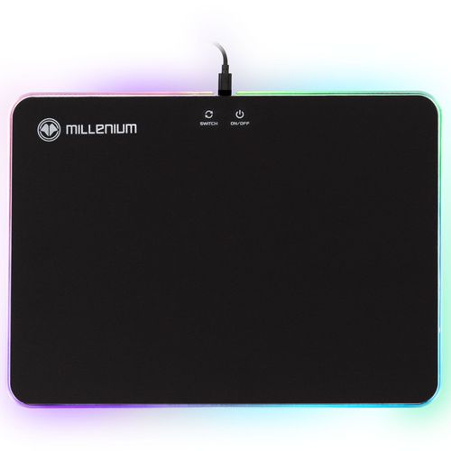 Millenium Surface RGB - Tapis de souris gaming - rigide - surface en tissu - base antidérapante - rétro-éclairage RGB - format standard (350 x 260 x 3 mm)