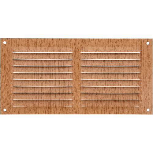 KALANKA-- Grille de ventilation rectangulaire en Aluminium | Grilles d'aération pour sortie d'air | Idéal pour plafond de cuisine et de salle de bain | Dimensions : 100 x 200 mm | Couleur: Bois