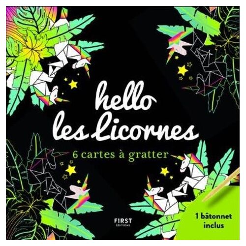 Hello Les Licornes - 6 Cartes À Gratter - Avec 1 Bâtonnet
