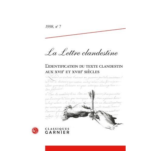 L'identification Du Texte Clandestin Aux Xviie Et Xviiie Siècles