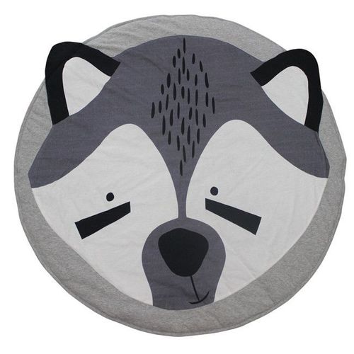 Tapis Ramper Bébé Tapis De Jeu - Animaux Coton Rond Tapis Pour Filles Garçons Eveil Enfants Decoration 90cm (Renard)