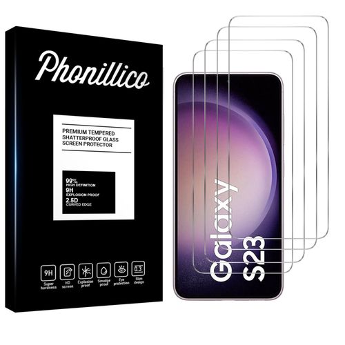 Verre Trempe pour Samsung Galaxy S23 [Pack 4] Film Vitre Protection Ecran [Phonillico]