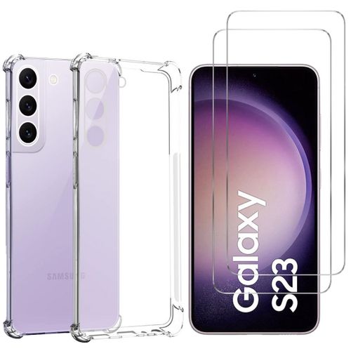 Coque Antichoc Pour Samsung Galaxy S23 Et 2 Verres Trempe Film Protection Ecran [Phonillico]