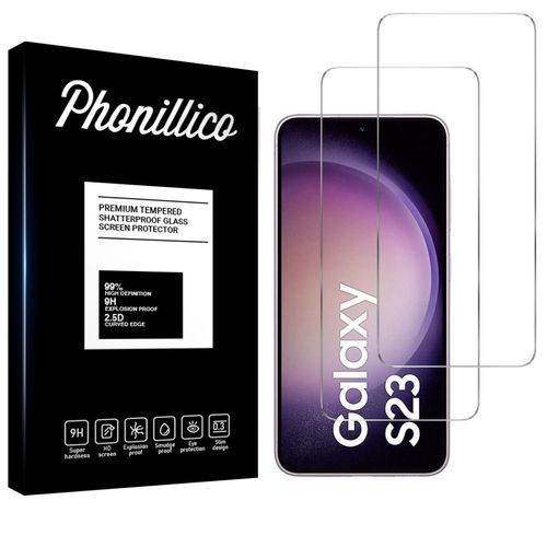 Verre Trempe pour Samsung Galaxy S23 [Pack 2] Film Vitre Protection Ecran [Phonillico]
