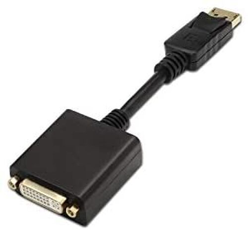 Aisens - convertisseur displayport vers dvi single link, dp/m-dvi/h, noir, 15cm