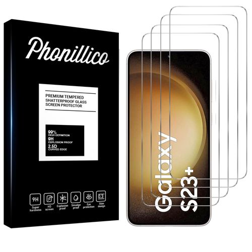Verre Trempe Pour Samsung Galaxy S23 Plus [Pack 4] Film Vitre Protection Ecran [Phonillico]