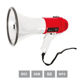 25 W Megaphone Fonestar avec port USB Enregistreur, 23 cm de diamètre.