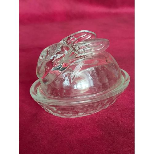 Ancienne Verrine Lapin En Verre