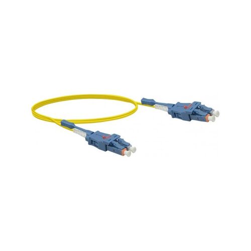 Jarretière optique duplex UHD uniboot OS2 9/125 LC-UPC/LC-UPC jaune - 10 m