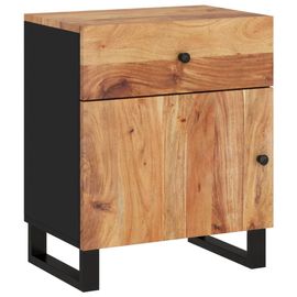 Vidaxl Table De Chevet 50x33x60cm Bois D'acacia Solide Et D'ingénierie