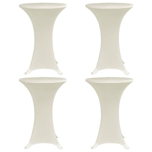 Vidaxl Housses Élastiques De Table Ø 80 Cm Crème 4 Pcs