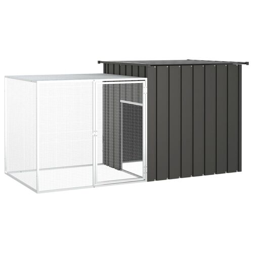 Vidaxl Cage Pour Poules Anthracite 200x91x100 Cm Acier Galvanisé
