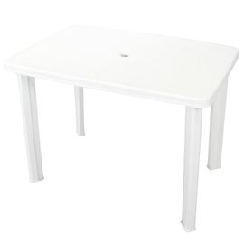 Table De Jardin Blanc 101 X 68 X 72 Cm Plastique