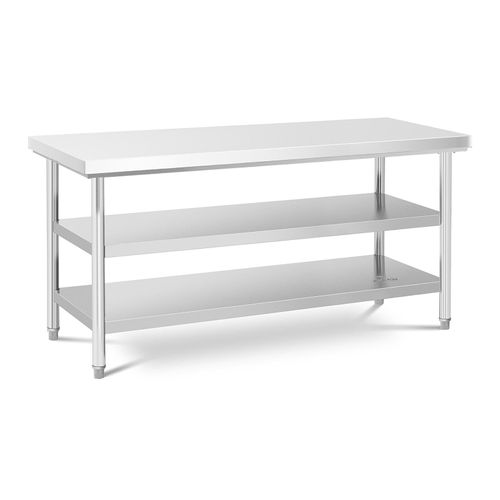 Table De Travail Acier Inoxydable Inox - 70 X 180 Cm - 600 Kg - 3 Niveaux Professionnel Helloshop26 14_0005081