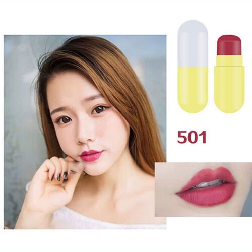 Petite Capsule De Rouge À Lèvres Imperméable Antiadhésive, Ensemble De Couleurs, Crème Douce, Maquillage Longue Durée, 1 Pièce 