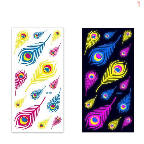 Autocollants De Tatouage De Bras À Fleurs Fluorescentes, Nouveau, Créatif, Étanche 