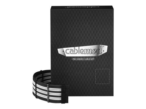 CableMod PRO Series ModMesh C-Series RMi & RMx Cable Kit - Câblage d'alimentation - moulé - noir, blanc