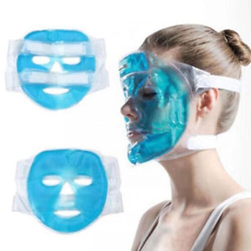 Masque Facial En Gel Froid, Compresse Glacée Bleue Complète, Hydratant, Avec Relaxation, Pack Facial, Coussinet Facial S6x8 