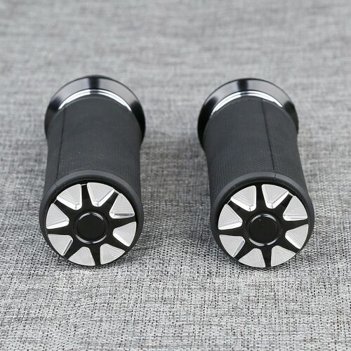 Poignées De Guidon Antidérapantes En Caoutchouc Et Aluminium Cnc Noir Pour Moto, 1 Pouce, Adaptées À Harley Softail Fls Flst 1996 ? 2015, 2 Pièces