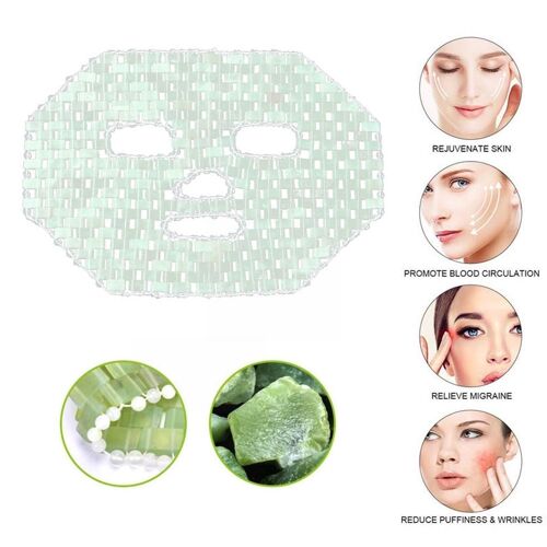 Masque Anti-Âge Avec Pierres De Jade Naturelles, Calmant, Douleur Faciale, Soin Du Sommeil, Thérapie De La Peau, Rafraîchissant, Masque De Massage, Ma H3t3 