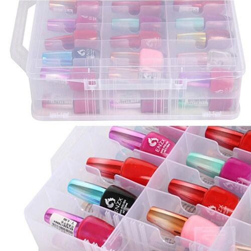 Boîte De Rangement De Vernis À Ongles, Boîte De Couture, Boîte De Rangement Portable, Boîte De Rangement De Cosmétiques, Rack Double Face V9a1 48 
