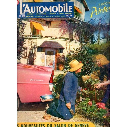 L'automobile Mag 132 4/57-S.Genève-F.Picard-Abarth-Sherpa-Jeep-Mora.Constantin-Musée-Espagne-Peugeot