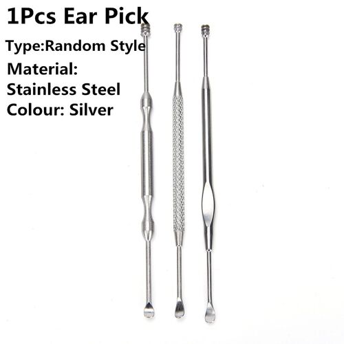 1/5pcs Oreille Conception Unique En Acier Inoxydable Oreille Pick Cire Curette Dissolvant Nettoyant Soin Outil 