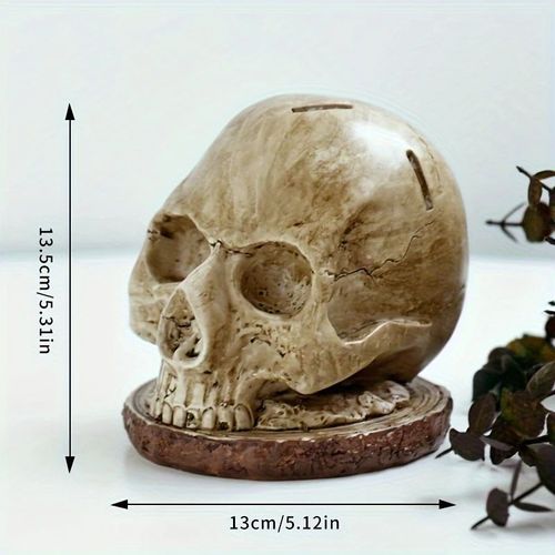Porte-couteau crâne Halloween horreur cuisine rangement tête support squelette couteau et fourchette support décorations de bureau décoration de la maison - Type Retro Colored Skull