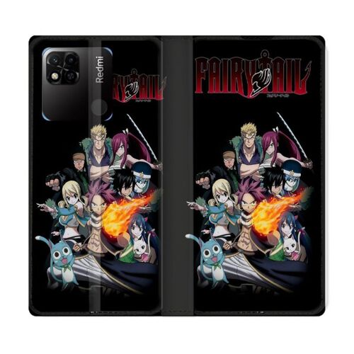 Housse Cuir Portefeuille Pour Xiaomi Redmi 10a Manga Fairy Tail Logo Team