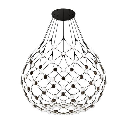 Luceplan Lampe À Suspension Mesh Ø 100 Cm (Câbles De 5 Mètres - Acier Et Polycarbonate)