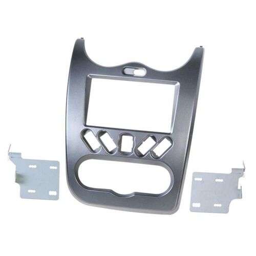 Kit Facade Autoradio Fa417b Pour Dacia Duster Sandero Logan - Gris Fonce Adnauto