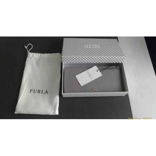 Portefeuille de marque Furla en cuir de couleur Taupe