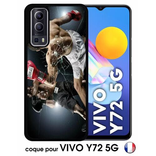 Coque vivo y72 5g - boxe everlast - silicone - noir