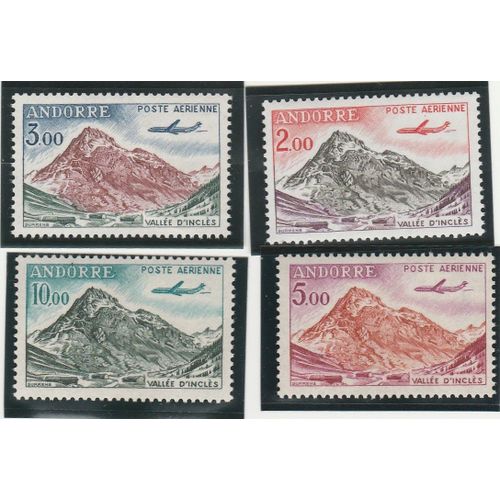 4 Timbres Neufs D'andorre Emis En 1961 - Poste Aérienne