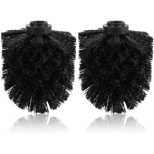 KAL-Lot De 2 Têtes De Brosse Wc De Rechange, Vis De Nettoyage De Toilettes, Tête De Brosse De Toilette Lâche, Outil De Nettoyage De Toilettes, Convient Pour Tiges De 12 Mm (Noir)