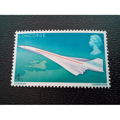 Timbre Grande Bretagne Yt 555 Concorde En Vol 1969 ( 061212 )