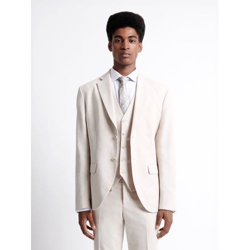 Veste De Costume En 100% Coton Lin