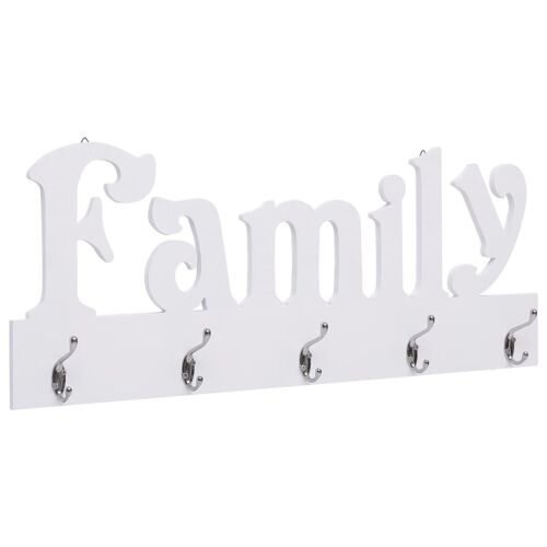 Porte-manteau mural en MDF motif FAMILY 74x29,5 cm DEC024224
