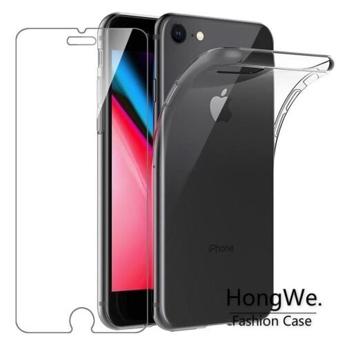 Hongwe.® Coque Iphone Xs Max,Transparente + Verre Trempered Coque Bumper Housse Etui Pour Iphone Xs Max