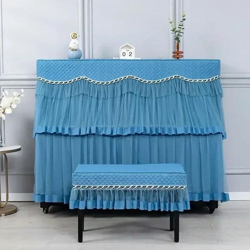 Juste anti-poussière pour tabouret minimaliste,tissu épais,lavable,brodé,multicolore,piano,1 pièce