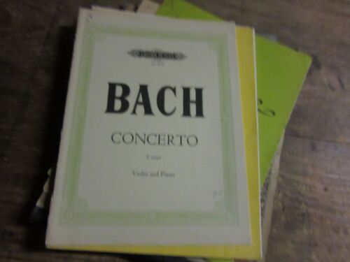 Bach Concerto E Major Violin Piano Weismann Edition Peters