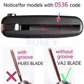 Coque De Clé Télécommande À 3 Boutons, Étui Pour Clé De Voiture Va2 Lame Ce0536, Pour Peugeot 308207307 3008 807 Citroen C2-C4