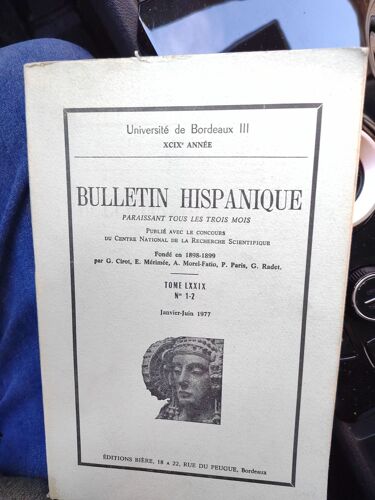Bulletin Hispanique Lxxix 1 Et 2 De 1977