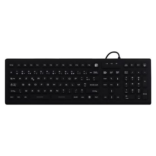 T'nB Medic - Clavier - IP68, médical - rétroéclairé - USB - AZERTY - Français - noir