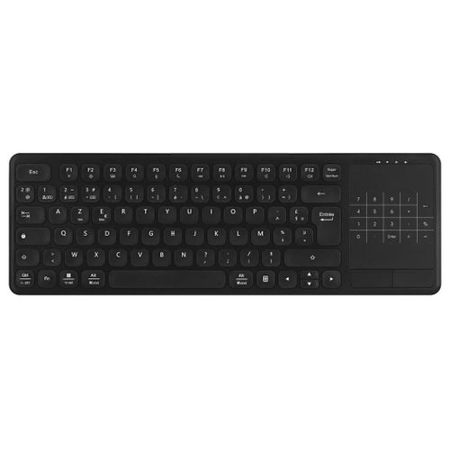T'nB SLIM TOUCH - Clavier - rechargeable - compact - avec pavé tactile - sans fil - Bluetooth - AZERTY - Français - noir