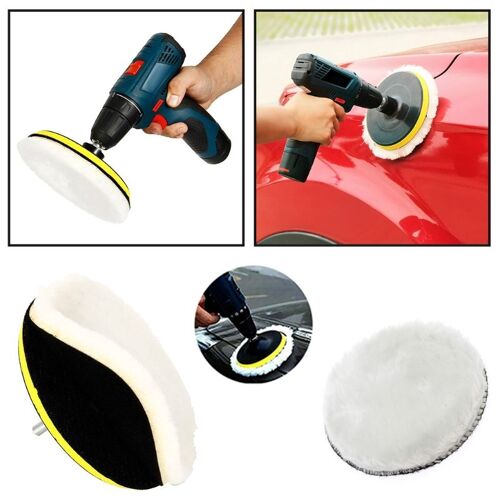 Tampons De Polissage En Laine, Tampons De Polissage Doux, Kit De Polissage Sans Dommage Pour Les Détails De La Voiture
