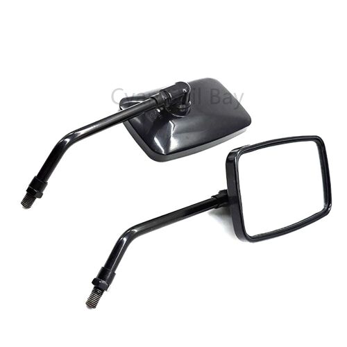 Rétroviseur Rectangulaire Universel Pour Moto, 10mm, Noir, Pour Honda, Scooter, E-Bike