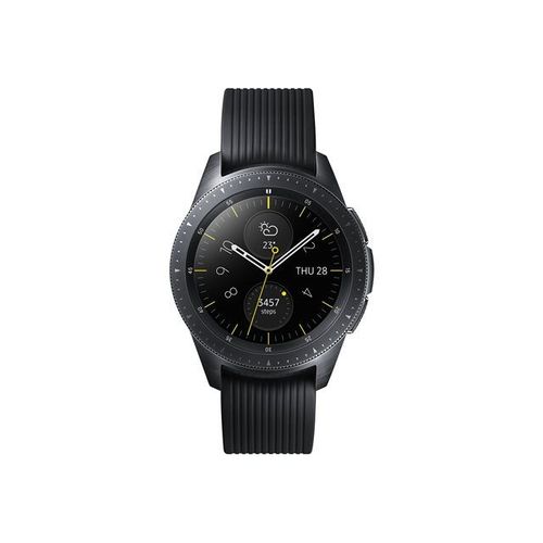 Samsung Galaxy Watch - 42 mm - noir minuit - montre intelligente avec bracelet - silicone - affichage 1.2" - 4 Go - Wi-Fi, LTE, NFC, Bluetooth - 4G - 49 g